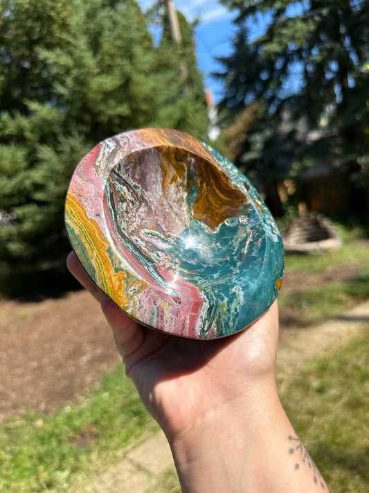 Sea Jasper Bowl Statement Piece