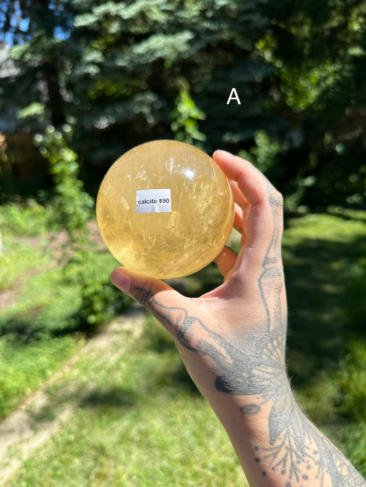 Honey Calcite Spheres YOU PICK