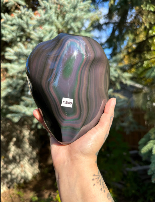 Rainbow Obsidian Freeform 40