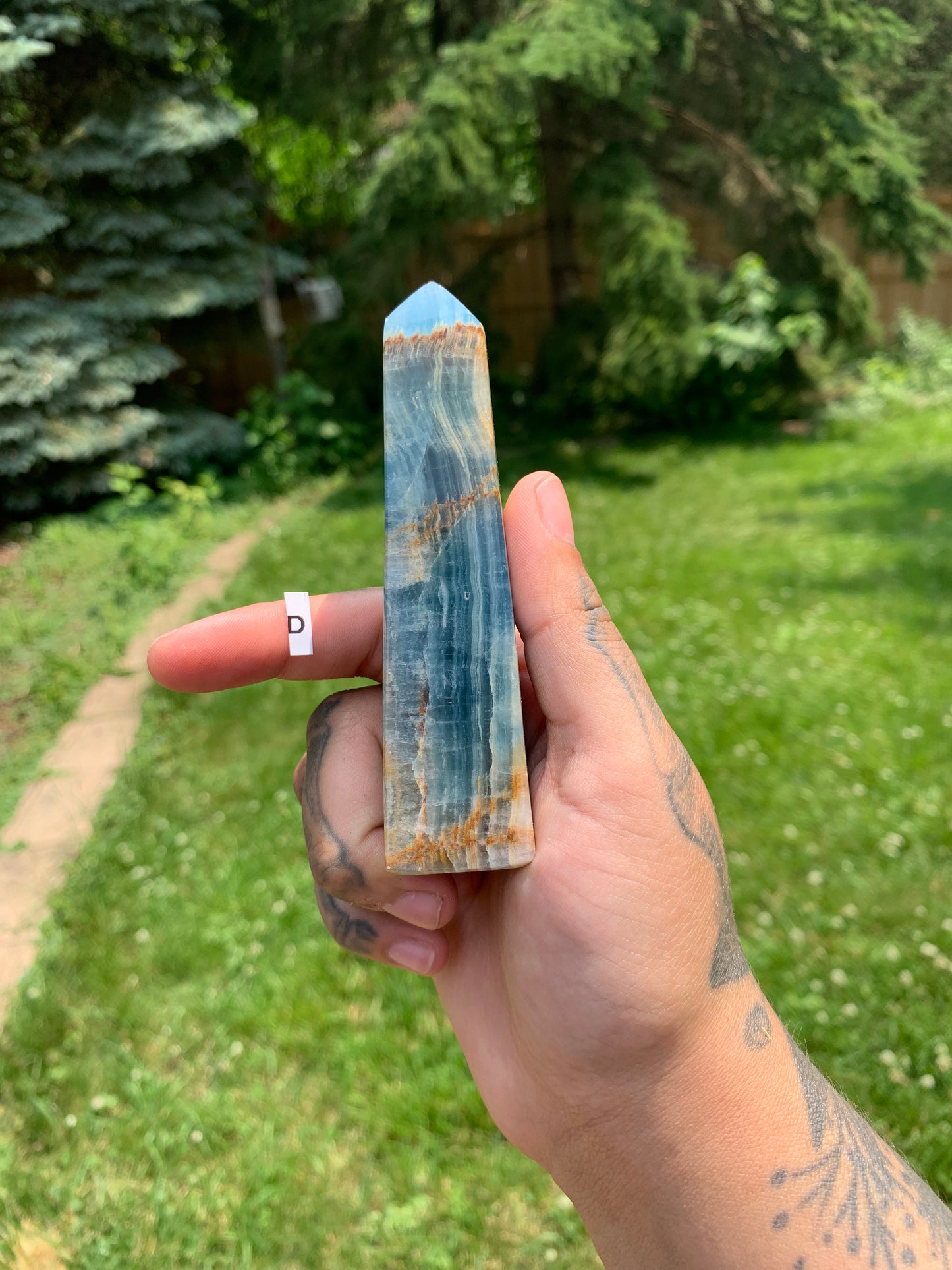 Blue Calcite Obelisk Tower YOU PICK