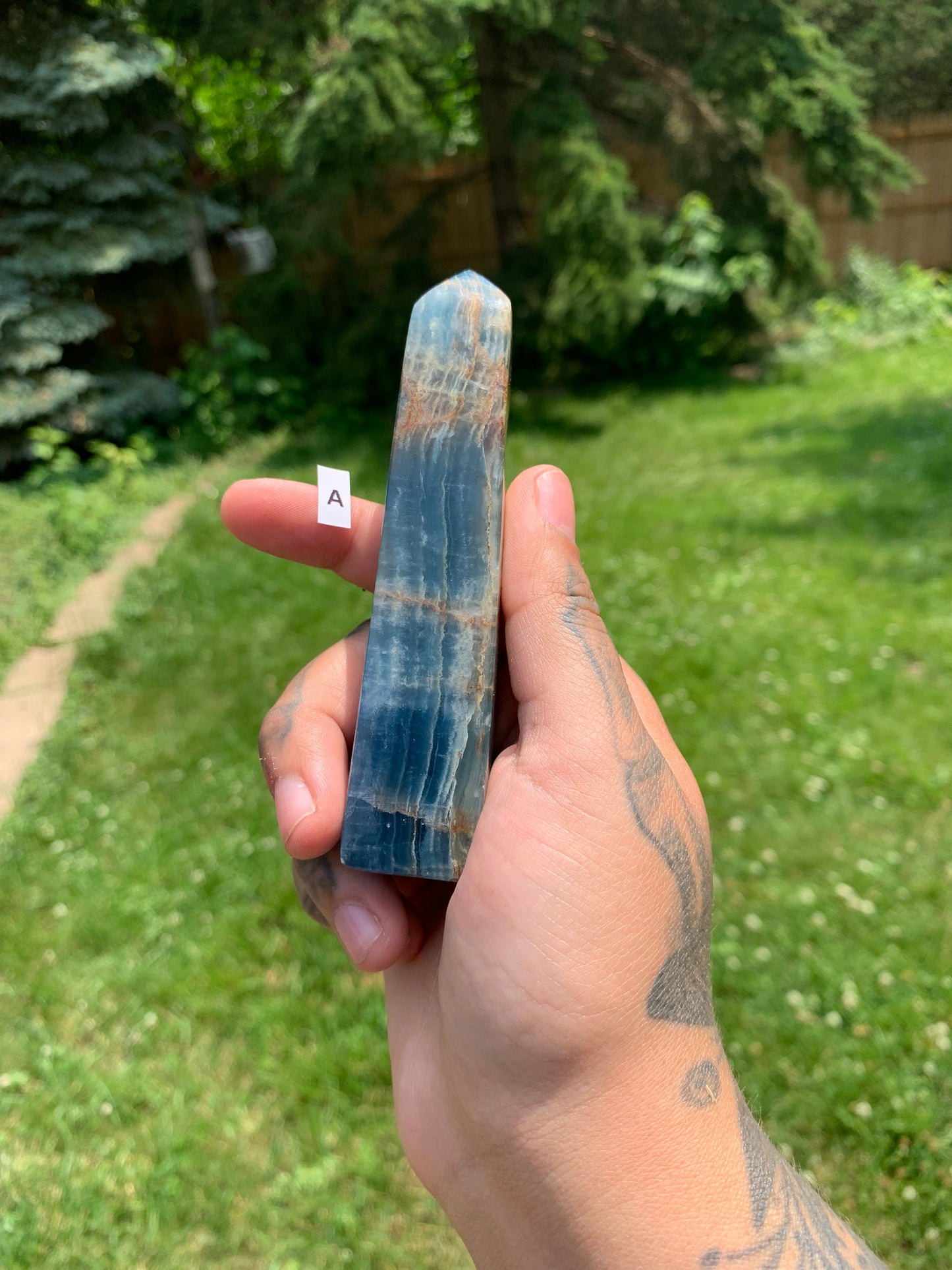 Blue Calcite Obelisk Tower YOU PICK