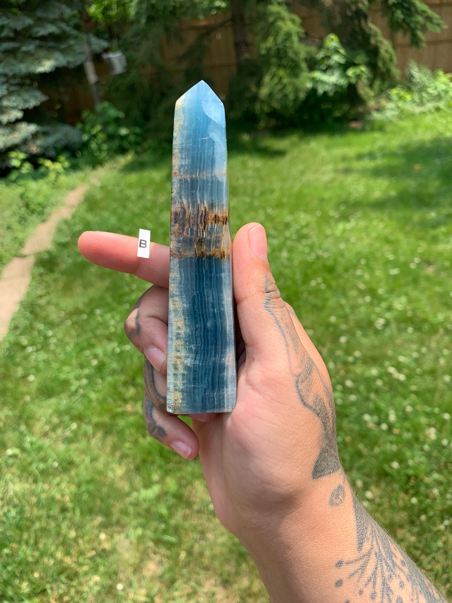 Blue Calcite Obelisk Tower YOU PICK