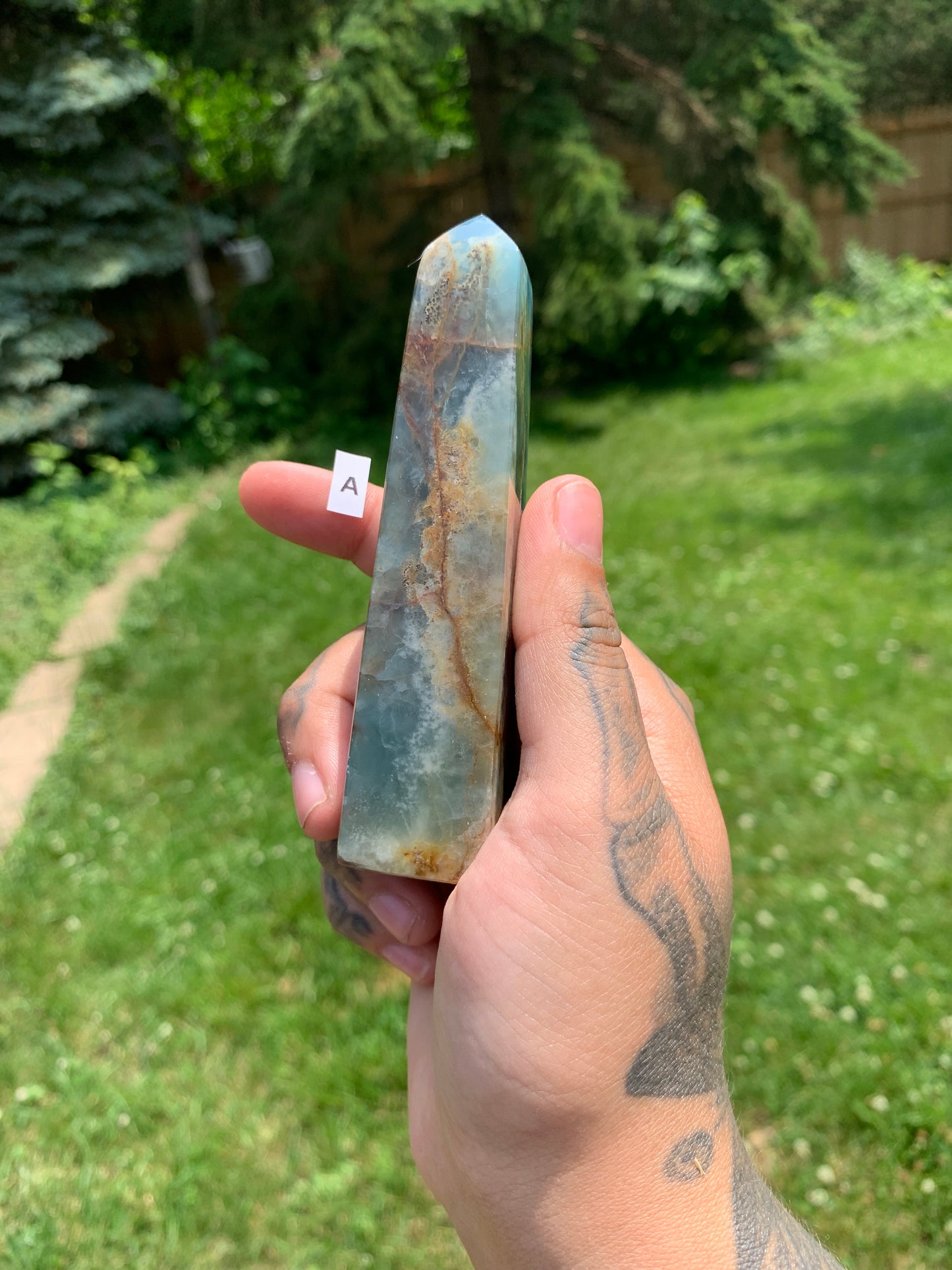 Blue Calcite Obelisk Tower YOU PICK