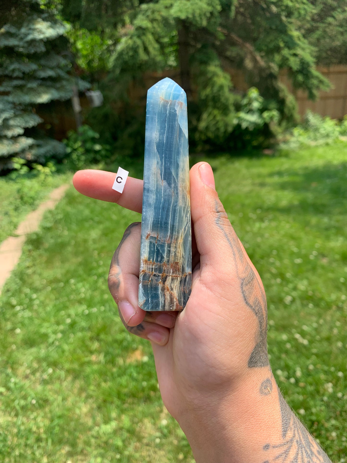 Blue Calcite Obelisk Tower YOU PICK