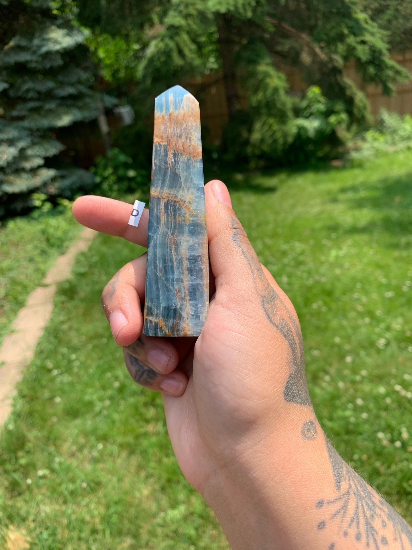 Blue Calcite Obelisk Tower YOU PICK