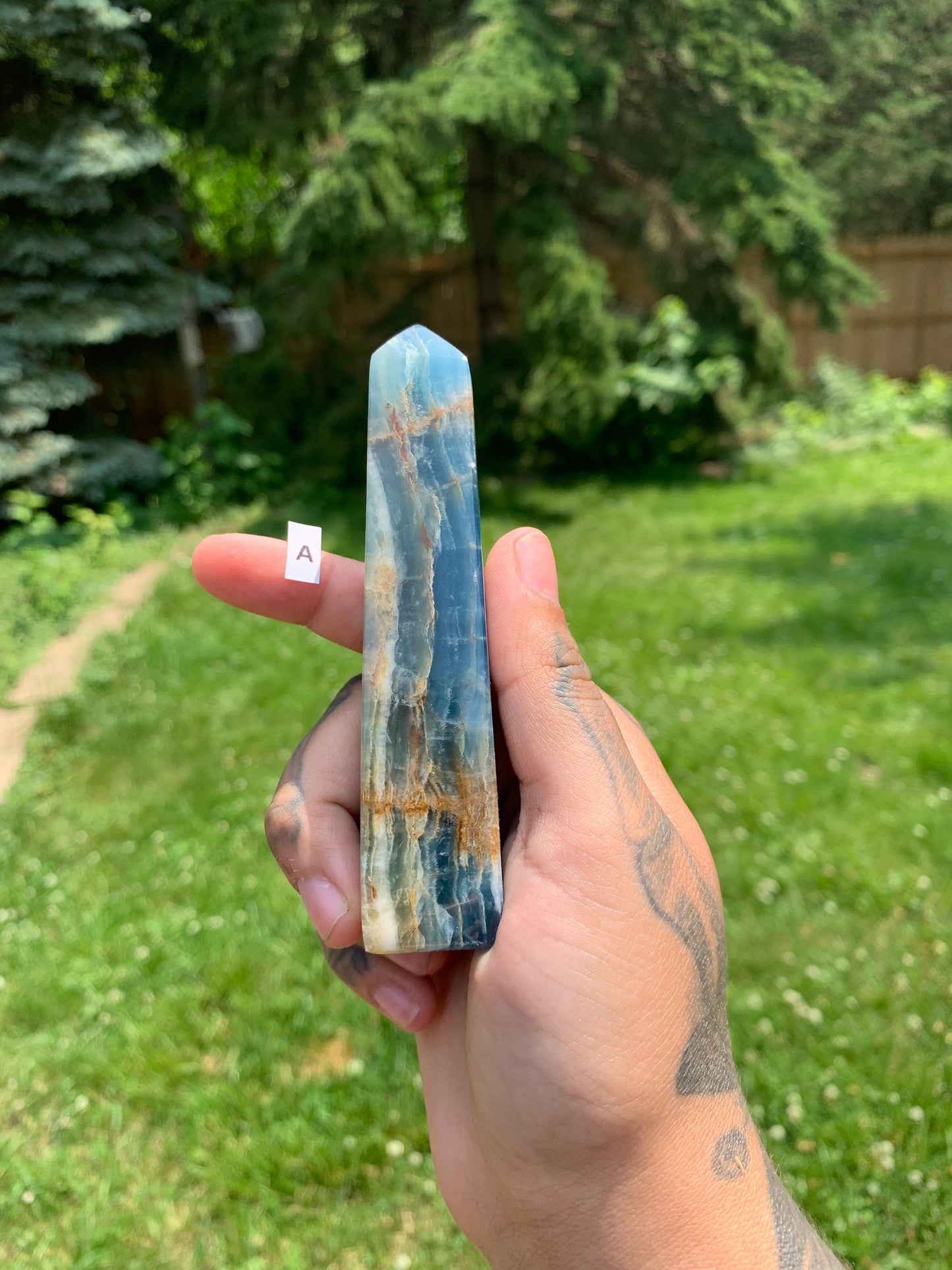 Blue Calcite Obelisk Tower YOU PICK