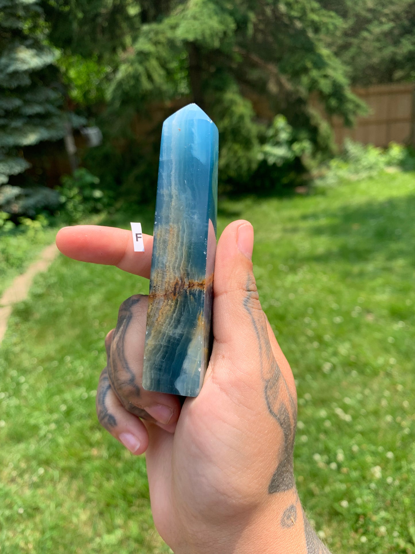 Blue Calcite Obelisk Tower YOU PICK