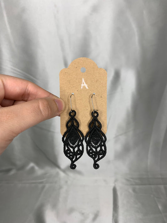 Boho Inspired Embroidered Earrings