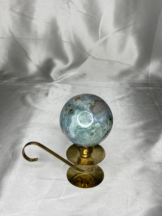 Antique Brass Sphere Stand