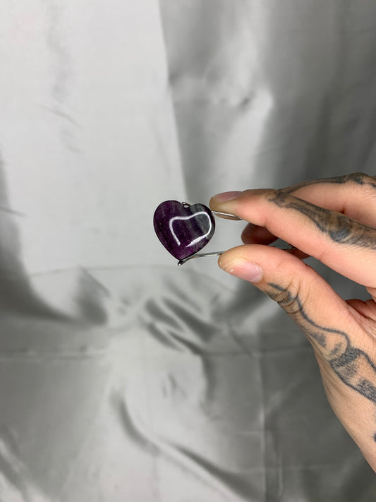 Rainbow Fluorite Heart Carving INTUITIVELY CHOSEN